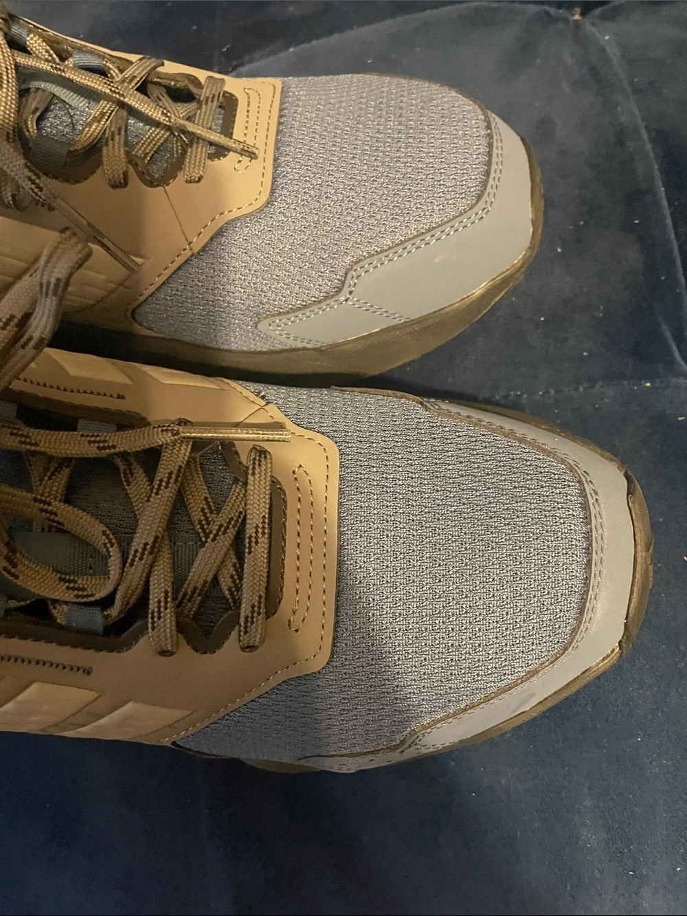 adidas Terrex Men's Blue and Brown Trail Sneakers